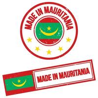 Made in Mauritania Stamp Sign Grunge Style vector