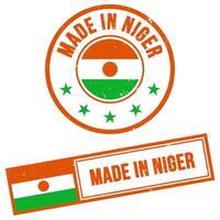 Made in Niger Stamp Sign Grunge Style vector