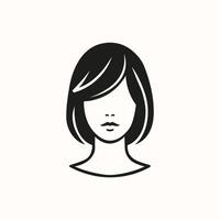 retrato de un mujer, avatar. el cabeza de un muchacha. vector ilustración