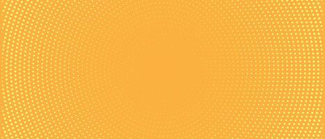 white and grey circular motion dots in yellow background banner vector