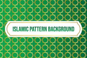 islamic green pattern background vector