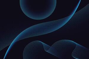 Abstract Backround blue dynamic wavy line  ,Dark blue background vector