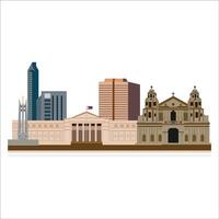 filipina ciudad horizonte ilustración vector