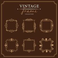 Vintage frames set. Retro design elements. illustration. vector