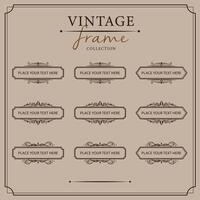 Vintage frames set. Retro design elements. illustration. vector