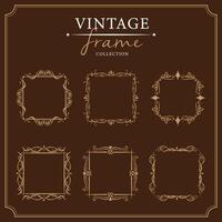 Vintage frames set. Retro design elements. illustration. vector