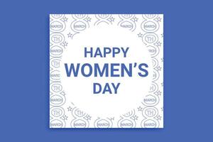 Happy Women's Day banner. Women's Day Cover Template. vector