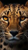 ai generado leopardo grande gato animal bosque fauna silvestre foto