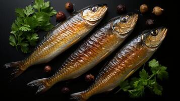 AI generated Mackerel fish best seafood for nutrition photo