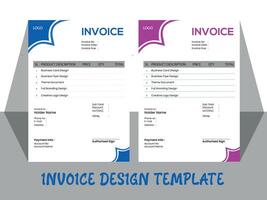 negocio factura formar modelo. facturación citas, dinero cuentas o precio facturas y pago acuerdo diseño plantillas. impuesto forma, cuenta gráfico o pago recibo página vector conjunto