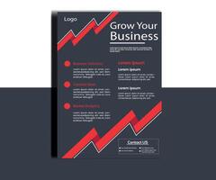 Corporate Business Flyer poster pamphlet brochure cover design layout background, two colors scheme, vector template in A4 size - Vector