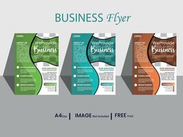 Corporate Business Flyer poster pamphlet brochure cover design layout background, two colors scheme, vector template in A4 size - Vector