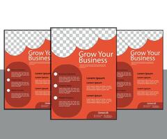 Corporate Business Flyer poster pamphlet brochure cover design layout background, two colors scheme, vector template in A4 size - Vector