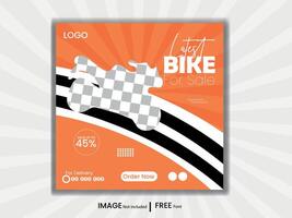 Vector Bike social media post or social media banner design template,