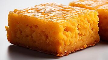 AI generated Cornbread soft cake meal for dessert snack photo