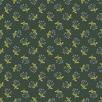 Seamless Floral Pattern in Vector hand drawn style. Ditsy repeated background. Repeated design for organic cosmetics, natural labels or cards.