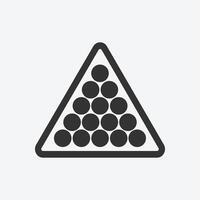 Billiards icon vector. Game, billiard, balls, activity vector symbol.