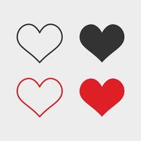 Heart isolated vector element icon isolated on grey background. Love, favorite symbol vector