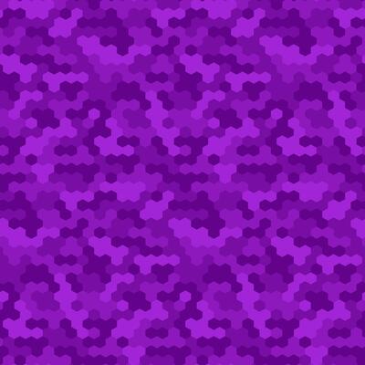 Vector trendy seamless pattern purple colored hexagonal.