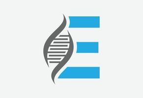 creative logo icon DNA latter E vector