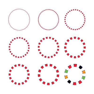 Set of grunge brush element design, circle logo design