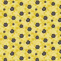 mano dibujado flores en un amarillo antecedentes. antecedentes con floral modelo para tela, textil, ropa, envase papel, cubrir. vector