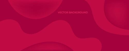 Red Abstract Background With Wavy Shapes vector