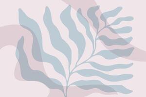 Single Leaf on Pink Background vector