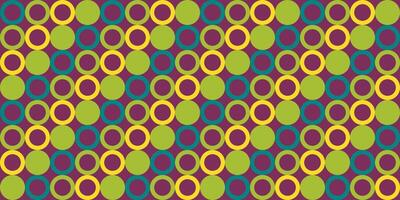 Colorful Pattern of Circles on Black Background vector