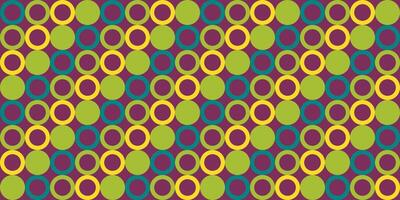 Colorful Pattern of Circles on Black Background vector