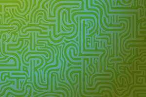 Green Background With Maze Pattern vector