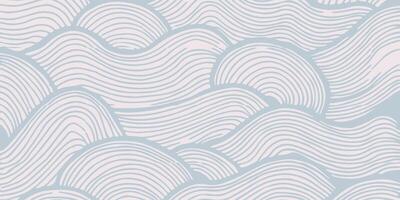 Blue and White Wavy Waves Wallpaper vector