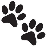 Animal paw prints, dog cute paw print vector illustration