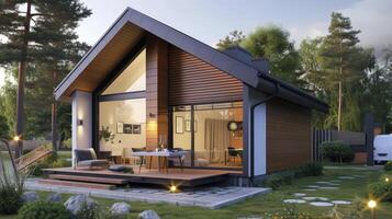 AI generated A small house with all modern amenities photo