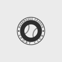 baseball sport club badge vintage logo vector illustration template icon graphic design