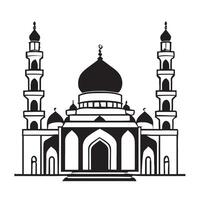 mano dibujado ilustración de mezquita vector