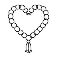 hand drawn illustration of prayer beads vector