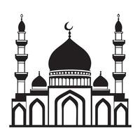 hand drawn illustration of mosque vector