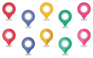 Location map pointers Placeholder with colorful icons vector