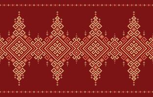 Ethnic native pattern. Vector graphic illustration design by retro geometric indian fabric motif boho retro ikat