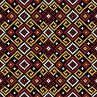 Seamless fabric pattern Colorful geometric shapes, including, squares, triangles, circles, background, vector, native pattern ethnic fabric pattern. vector
