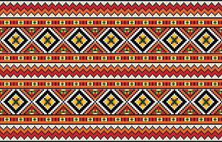 Playful fabric pattern A summery design with geometric shapes in orange, yellow, and green on a white background vector