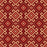 Seamless pattern. Cross stitch ethnic pattern. Graphic illustration vector design by retro geometric indian fabric motif