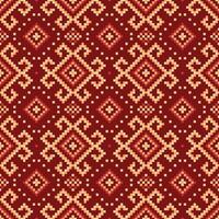 Seamless pattern. Cross stitch ethnic pattern. Graphic illustration vector design by retro geometric indian fabric motif