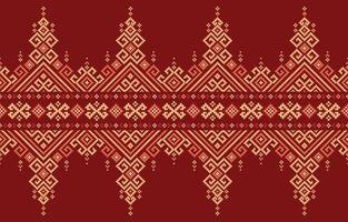 Cross stitch native pattern. Seamless pattern. Vector graphic illustration design by retro geometric indian fabric