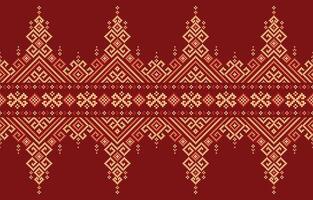 Cross stitch native pattern. Seamless pattern. Vector graphic illustration design by retro geometric indian fabric