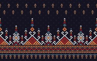 Geometric pixel fabric pattern Cross Stitch 084 vector