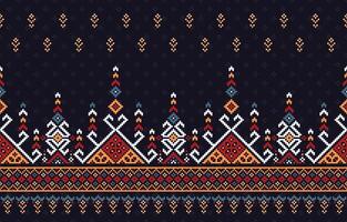 Geometric pixel fabric pattern Cross Stitch 084 vector