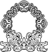 Clásico frontera Boda ornamento decoración vector