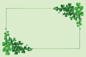 Saint Patricks day background with clover leaves or shamrocks. 3D illustration. vector